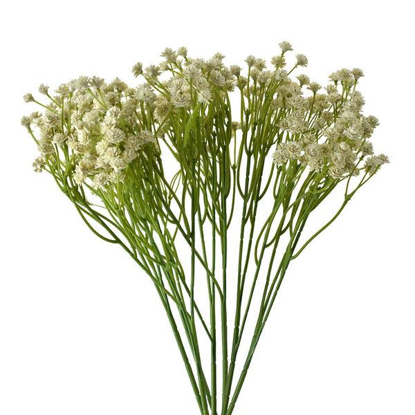 Artificial Baby's Breath Bush Spray, Cream, 15-Inch