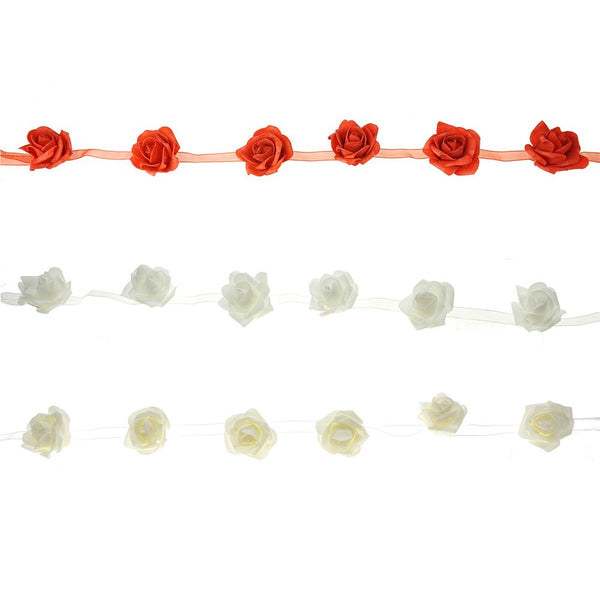 Foam Rose Hanging Garland, 56-Inch