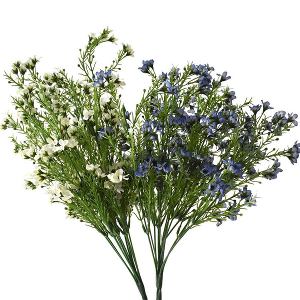 Artificial Waxflower Bush Spray, 19-Inch