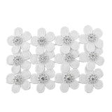 Fabric Flower Patch With Rhinestones, 1-1/2-Inch, 12-Count