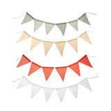 Faux Jute Triangle Banner, 6-Inch x 8-Inch, 6-Count