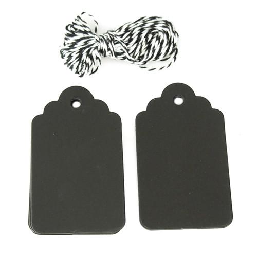 Chalkboard Tags Scalloped Edge, 3-inch, 20-Piece
