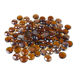 Flat Glass Marble Gems, 15-Ounce, 80-Count, Amber