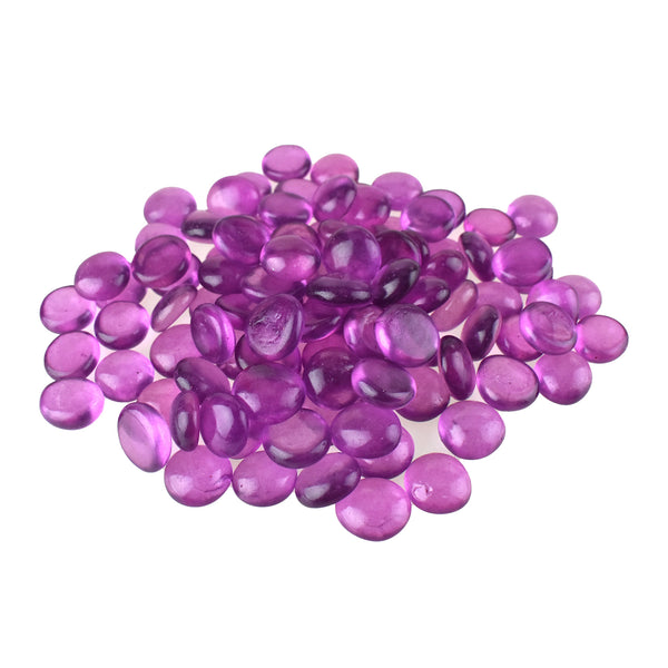 Flat Glass Marble Gems, 15-Ounce, 80-Count, Purple