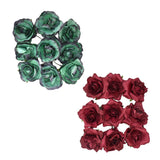 Paper Rose Flower Embellishments, 1-1/2-Inch, 9-Count