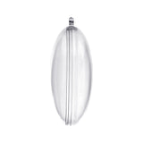 Fillable Plastic Clear Oval Ornament, 12-Count