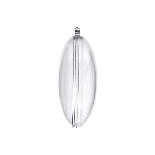 Fillable Plastic Clear Oval Ornament, 12-Count