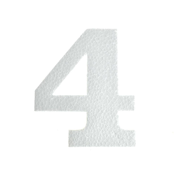 Craft Styrofoam Number Cut Out "4", 4-3/4-Inch, 12-Count