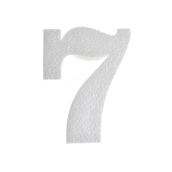 Craft Styrofoam Number Cut Out "7", 4-3/4-Inch, 12-Count