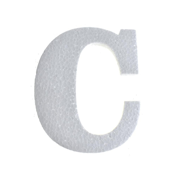 Craft Styrofoam Letter Cut Out "C", 4-3/4-Inch, 12-Count