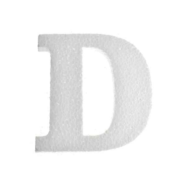 Craft Styrofoam Letter Cut Out "D", 4-3/4-Inch, 12-Count