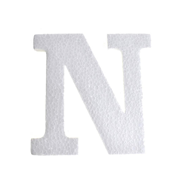 Craft Styrofoam Letter Cut Out "N", 4-3/4-Inch, 12-Count