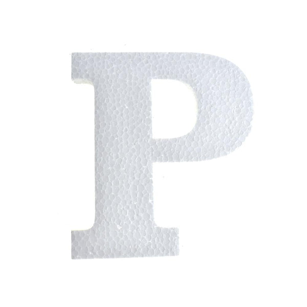 Craft Styrofoam Letter Cut Out "P", 4-3/4-Inch, 12-Count