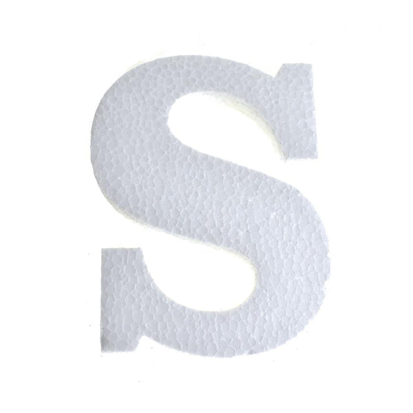 Craft Styrofoam Letter Cut Out "S", 4-3/4-Inch, 12-Count