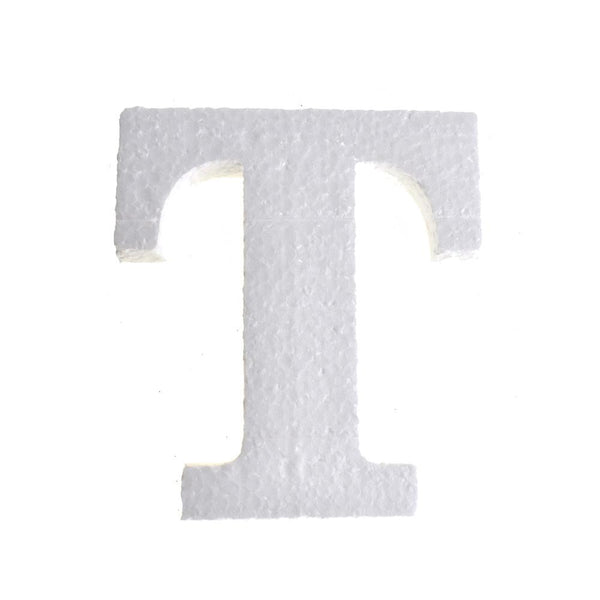 Craft Styrofoam Letter Cut Out "T", 4-3/4-Inch, 12-Count