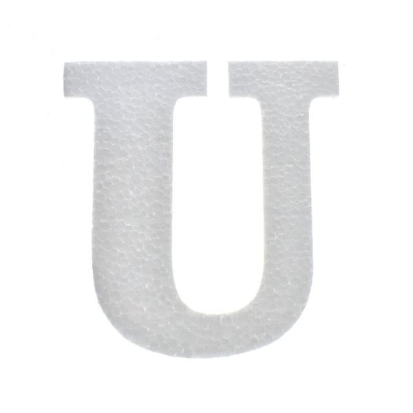 Craft Styrofoam Letter Cut Out "U", 4-3/4-Inch, 12-Count