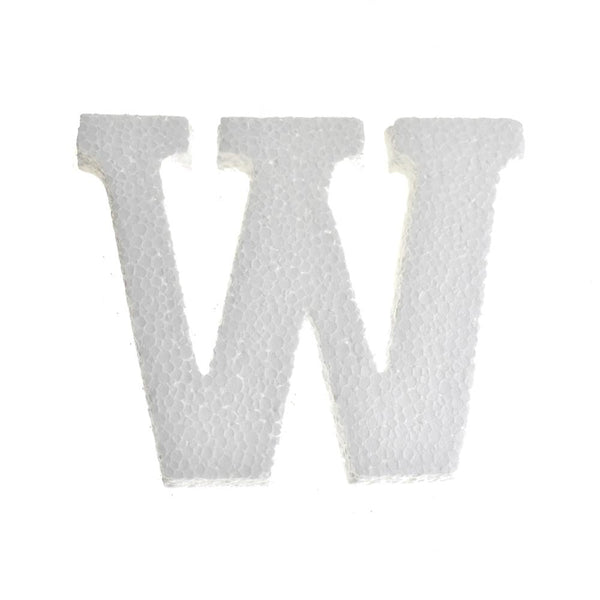 Craft Styrofoam Letter Cut Out "W", 4-3/4-Inch, 12-Count