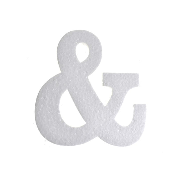 Craft Styrofoam Symbol Cut Out "&", 4-3/4-Inch, 12-Count