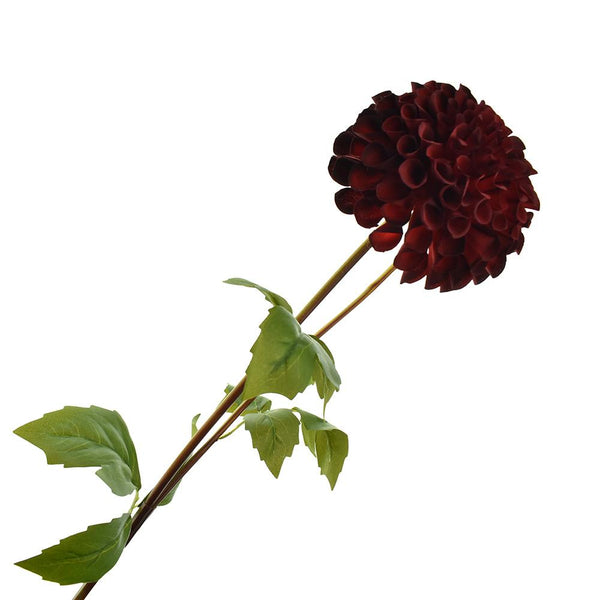 Artificial Fully Blossomed Dahlia Pick, 31-1/2-Inch, Red