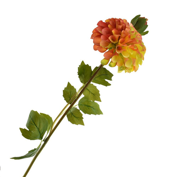 Artificial Fully Blossomed Dahlia Pick, 31-1/2-Inch, Sunset