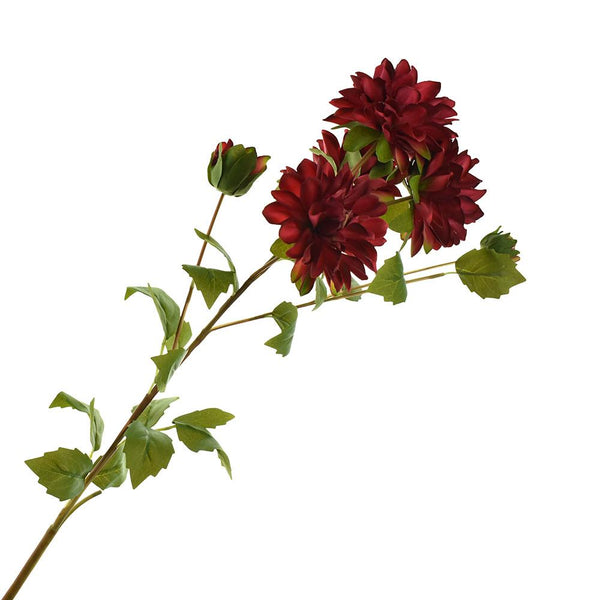 Artificial Two Toned Dahlia Spray, 29-1/2-Inch, Burgundy