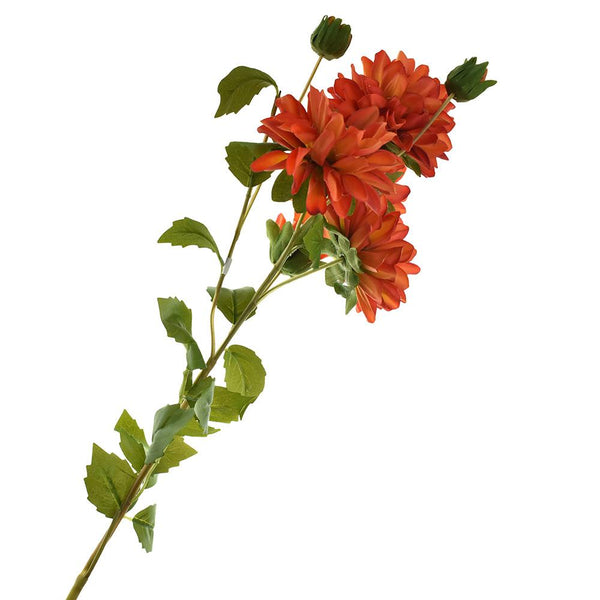 Artificial Two Toned Dahlia Spray, 29-1/2-Inch, Coral