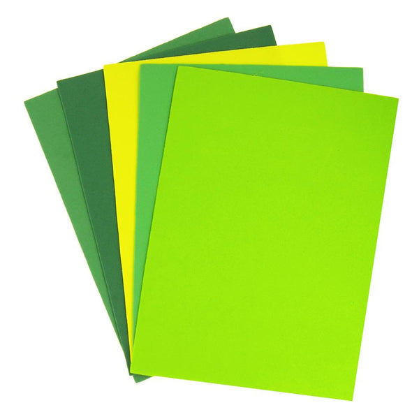 Plain EVA Foam Sheet, 11-1/2-Inch x 8-1/2-Inch, 4-Piece, Greens Assorted