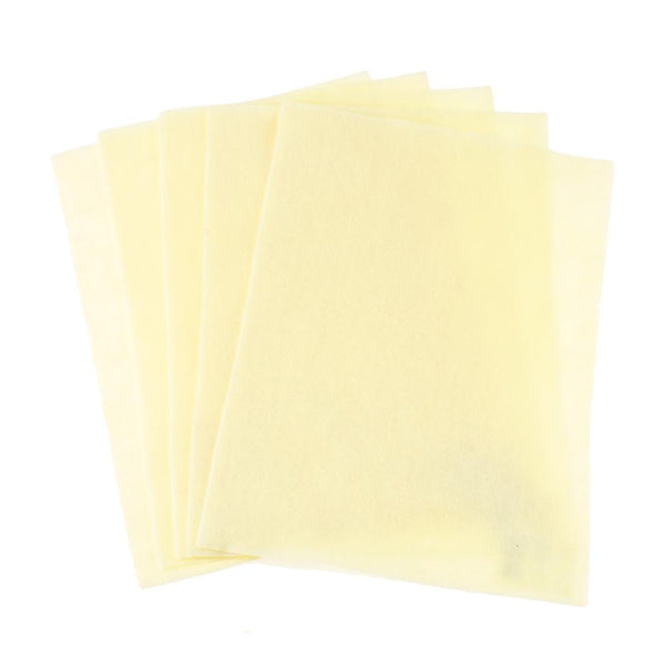 Premium Craft Felt Sheets, 8-1/2-Inch x 11-Inch, 5-Count, Antique White