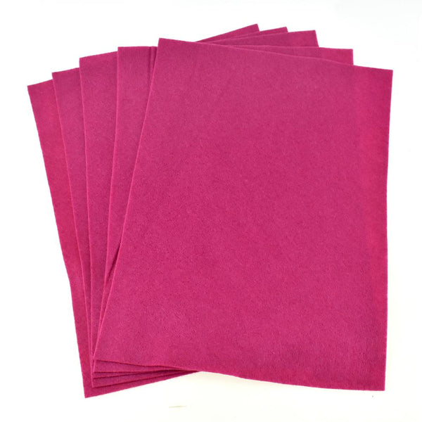 Premium Craft Felt Sheets, 8-1/2-Inch x 11-Inch, 5-Count, Very Berry