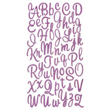 Glitter Cursive Alphabet Letter Stickers, 1-Inch, 50-count