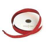 Metallic Glitter Wired Christmas Ribbon, 5/8-Inch, 10 Yards