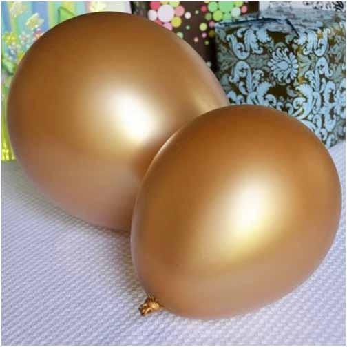 Latex Balloons Party Supplies, 12-Inch, 12-Piece, Gold