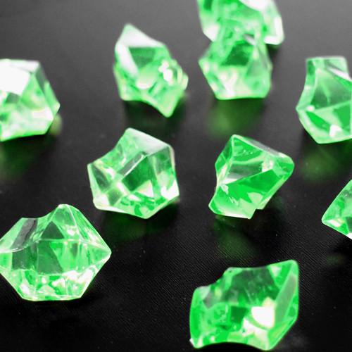 Acrylic Crystal Ice Rocks Table Scatter, 1-Inch, 150-Piece, Green