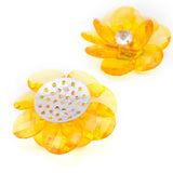 Flower Crystal Lotus, Round Edge, 1-3/4-inch, 6-Piece