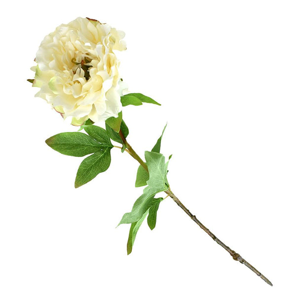 Artificial Peony Spray, Ivory, 21-Inch