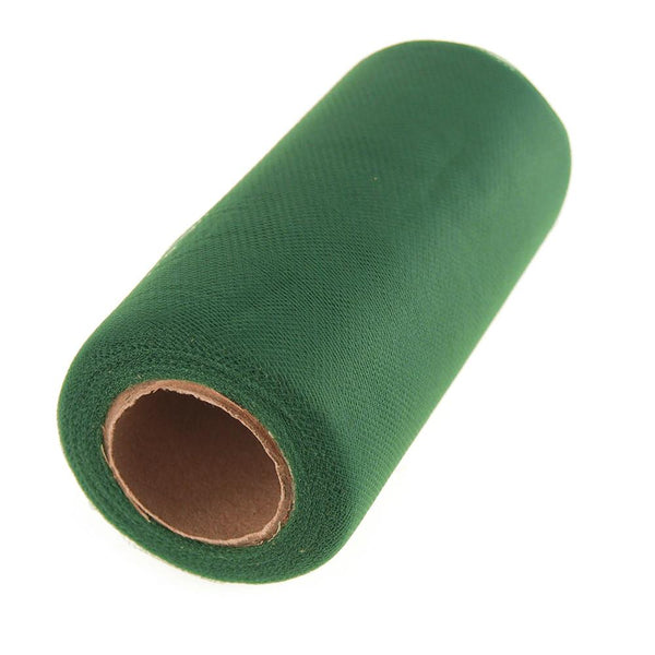 Premium American Tulle Spool Roll, Made in the USA, 6-Inch, 25 Yards, Hunter