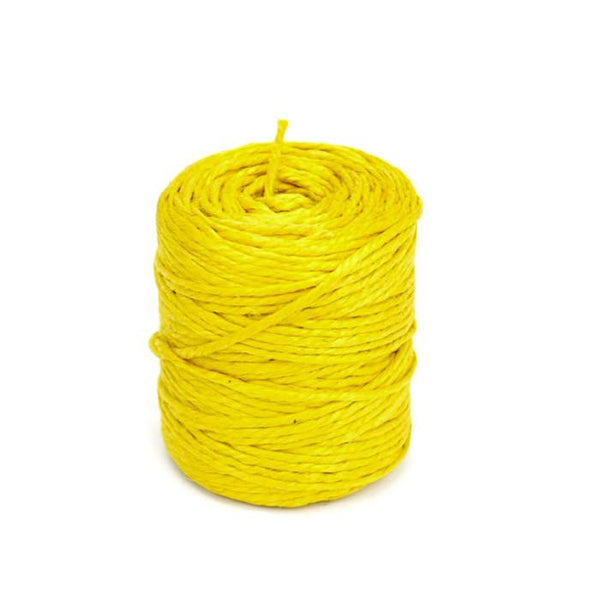 Burlap Jute Twine Rope, 3-Ply, 3mm, 75 Yards, Yellow