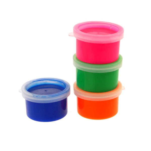 Washable Finger Paint Non-Toxic 80ml, Neon, 2-Inch, 4-Count