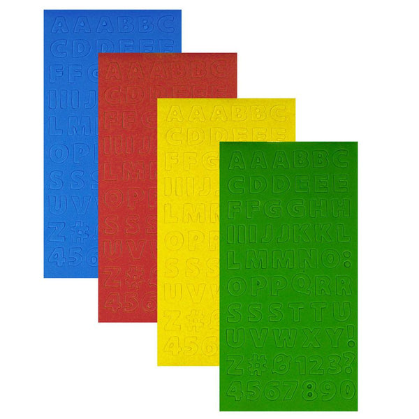 Caps Alphabet Letters Foam Sticker Book, Primary, 8-Inch, 4-Sheets