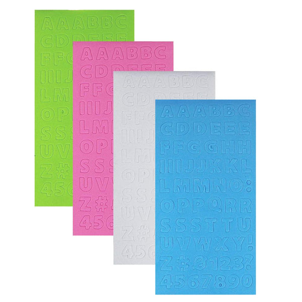 Caps Alphabet Letters Foam Sticker Book, Pastel, 8-Inch, 4-Sheets