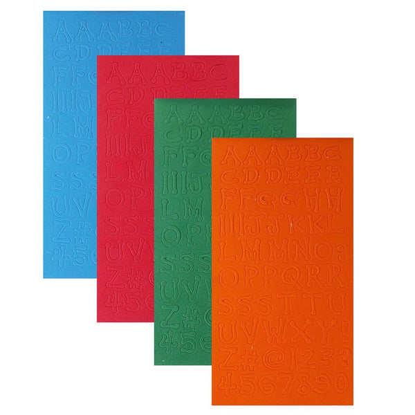 Alpha-Dot Letters Foam Sticker Book, Bold, 8-Inch, 4-Sheets