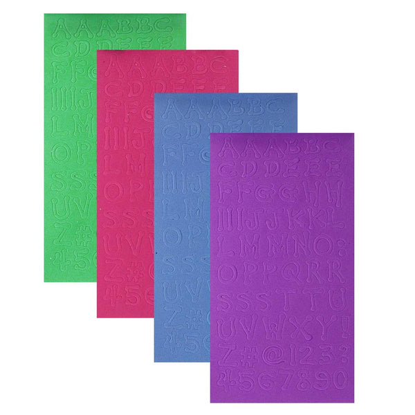 Alpha-Dot Letters Foam Sticker Book, Glam, 8-Inch, 4-Sheets