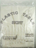 Plastic Table Skirt Adhesive Pleated, 29-Inch x 14-feet
