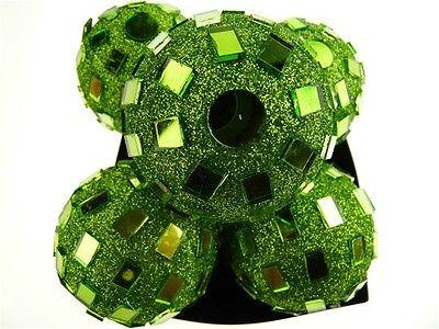 Glitter Disco Ornament Balls, 2-1/4-inch, 6-Piece