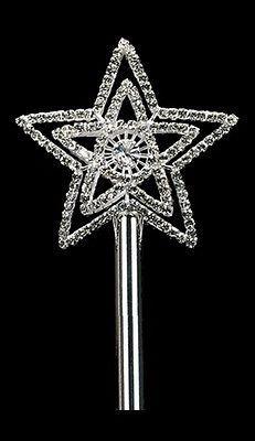 Crystal Rhinestone Scepters, 19-inch, Star, CLOSEOUT