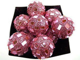 Glitter Disco Ornament Balls, 1-1/4-inch, 10-Piece