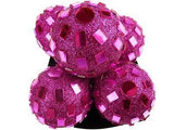 Glitter Disco Ornament Balls, 2-1/4-inch, 6-Piece