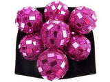 Glitter Disco Ornament Balls, 1-1/4-inch, 10-Piece