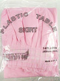 Plastic Table Skirt Adhesive Pleated, 29-Inch x 14-feet