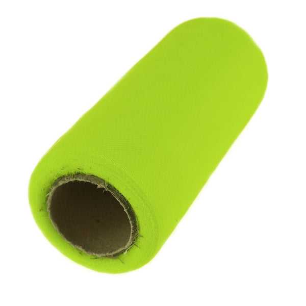 Premium American Tulle Spool Roll, Made in the USA, 6-Inch, 25 Yards, Key Lime